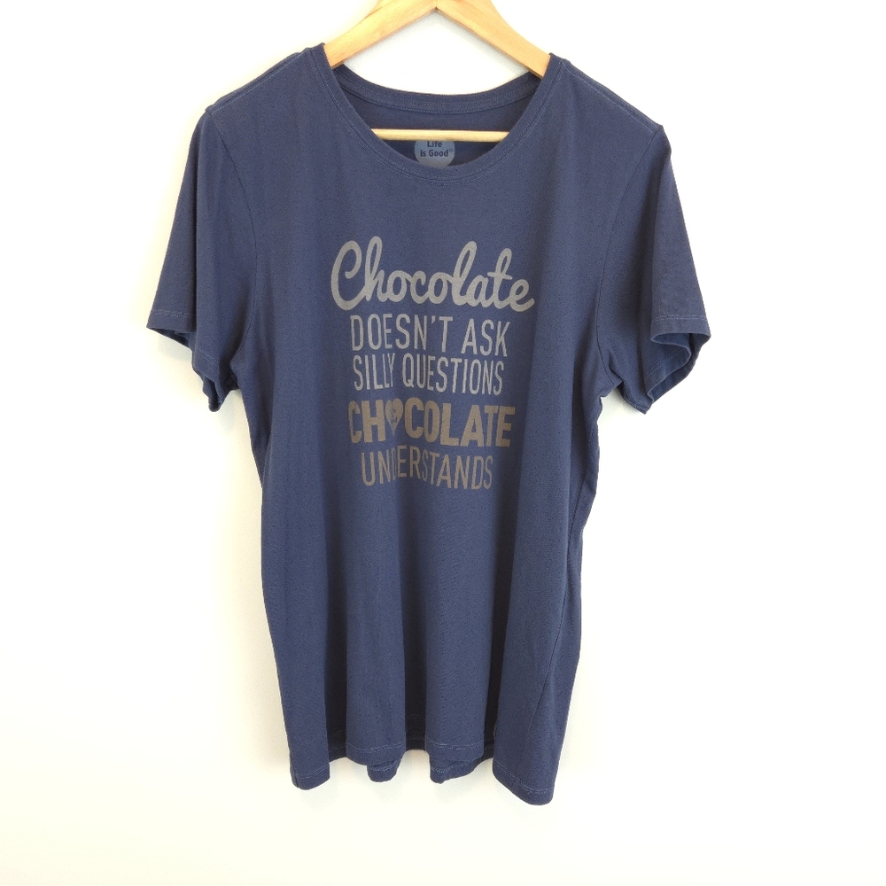 Life Is Good Women's Chocolate Understands Graphic Crusher Tee